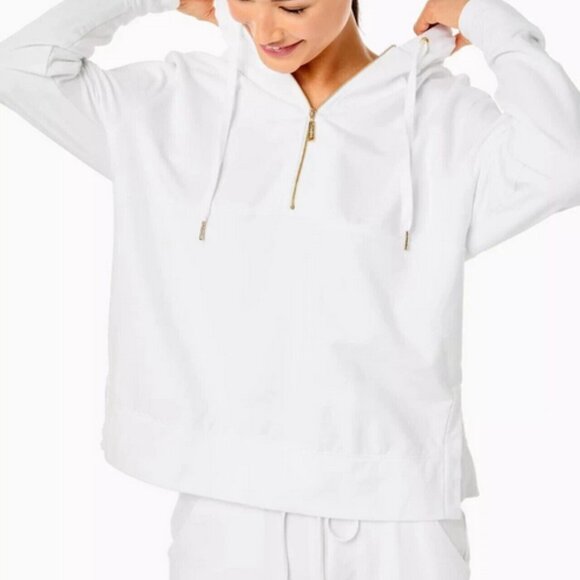 Lilly Pulitzer Lora Hoodie Top Long Sleeve Drawstring Sweatshirt S - Picture 3 of 11